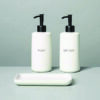 3pc Stoneware Soap & Lotion Pump Set Matte Sour Cream - Hearth & Hand with Magnolia